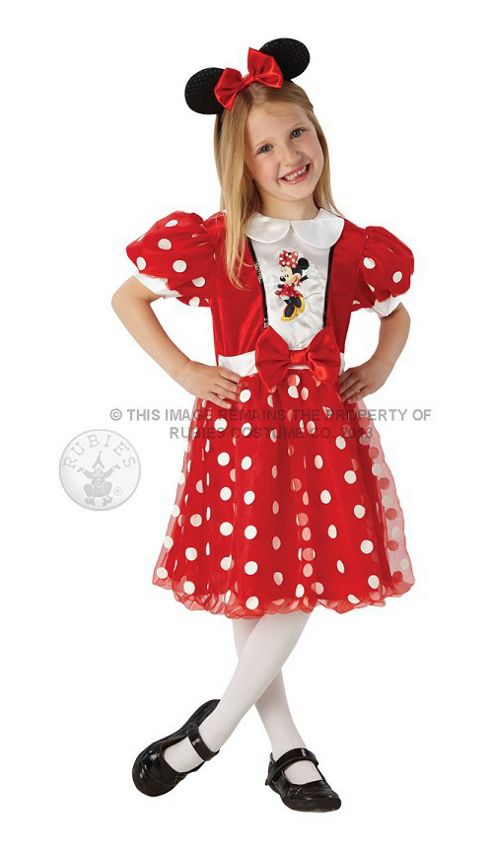Image of Rubies Fancy Dress Costume - Disney - Glitz Red Minnie Costume - Child Uk Large