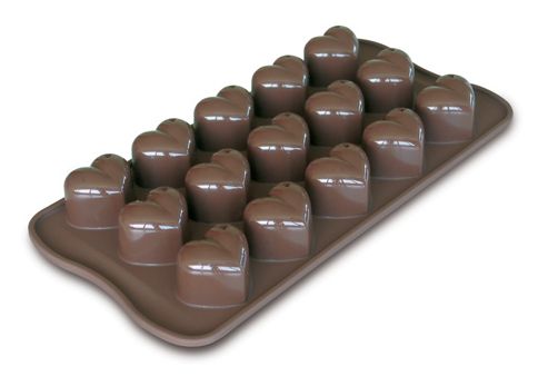 Image of Silikomart Silicone Easy Choc Mon Amour 15 Hole Heart Chocolate Mould