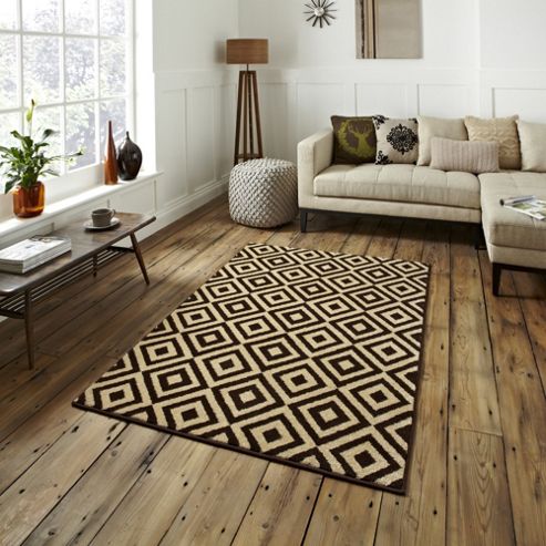 Image of Think Rugs Matrix Beige Rug - 160 Cm X 220 Cm (5 Ft 3 In X 7 Ft 3 In)