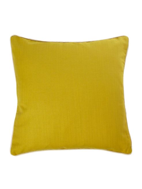 Image of Linea Lime Cotton Cushion With Contrast Piping In Lime