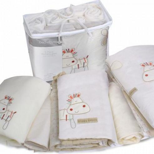 Image of Bed-e-byes Zippy Zebra 5 Pc Bedding Set