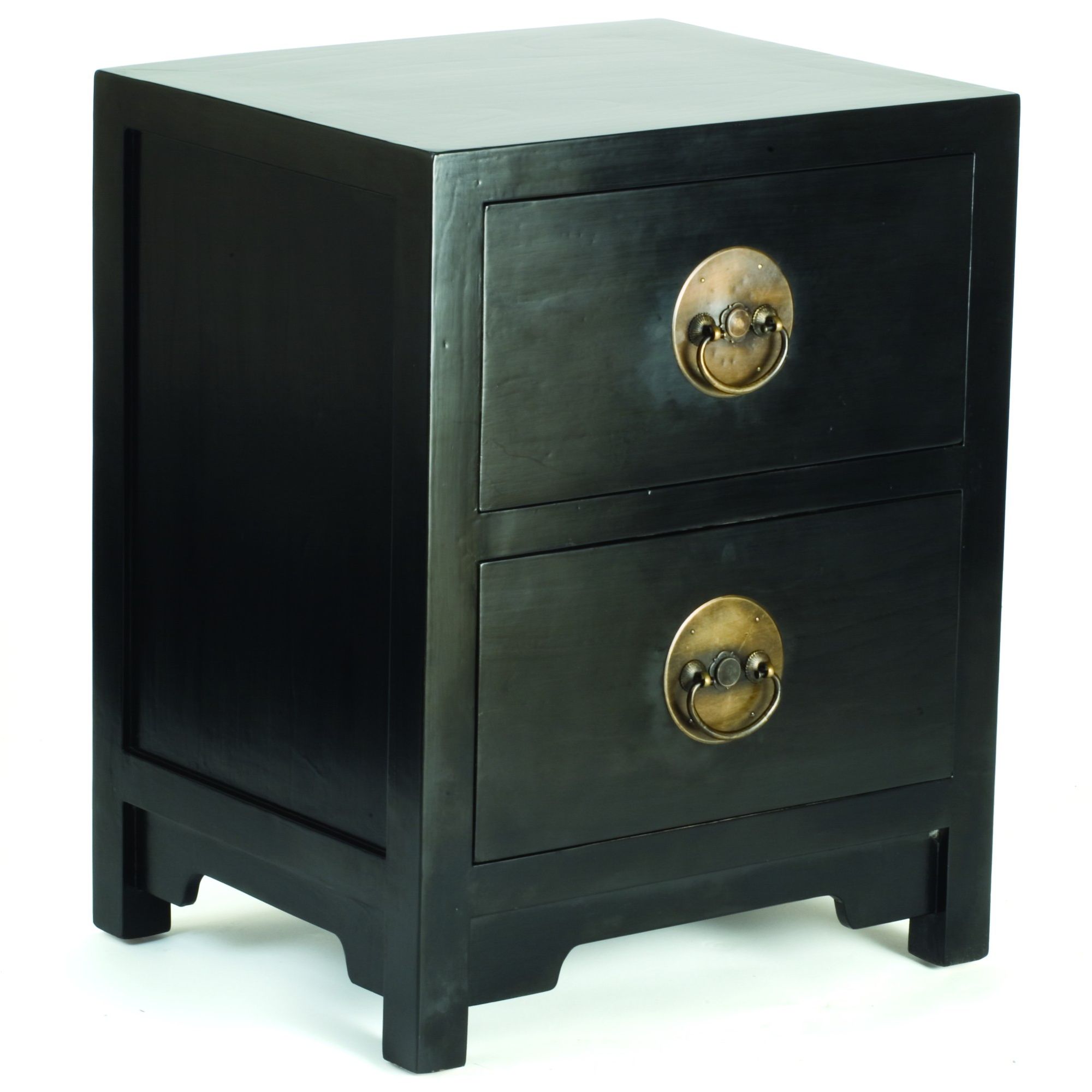 Shimu Chinese Classical Ming Two Drawer Chest - Black Lacquer at Tesco Direct