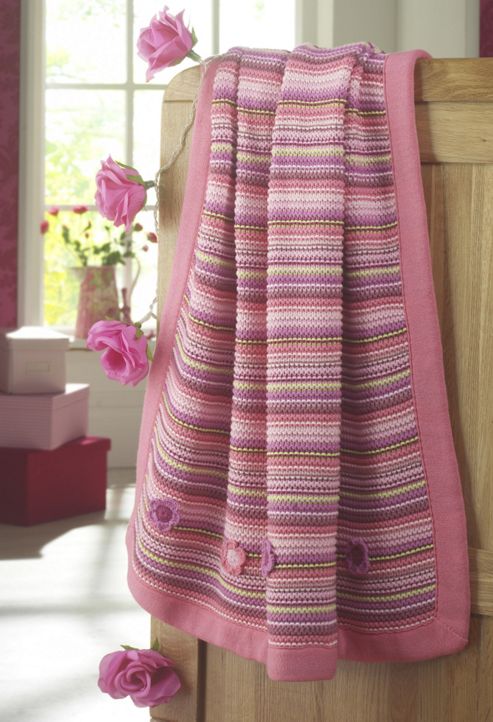 Image of Lollipop Lane Upsy Daisy Knitted Blanket Pram