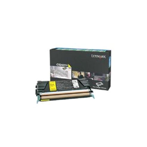 Image of Lexmark C524 Yellow High Yield Toner Cartridge (yield 5,000)