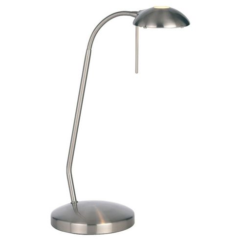 Image of Endon Lighting One Light Desk Lamp In Satin Chrome