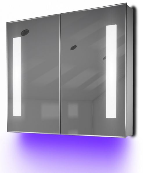 Image of Ambient Bathroom Mirror Cabinet With Sensor & Internal Shaver Socket K131u