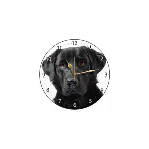 Image of Smith & Taylor Black Labrador Dog Round Wall Clock