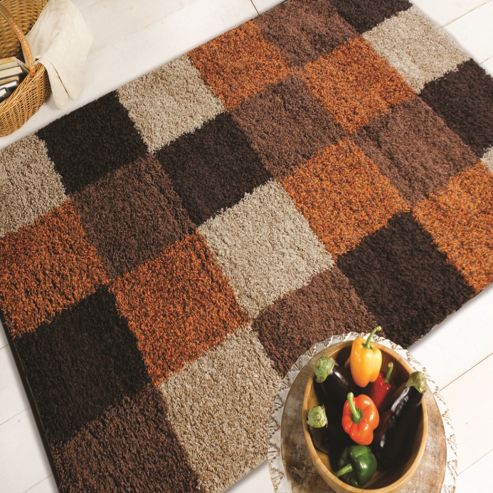 Image of Nordic Andes Orange/brown 80x150 Cm Shaggy Rug