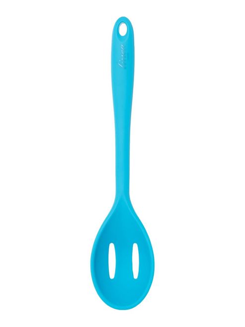 Image of Linea Silicone Slotted Spoon Blue