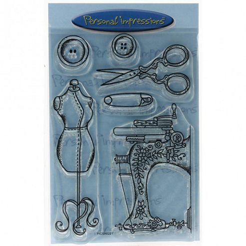 Image of Vintage Sewing Stamp Set