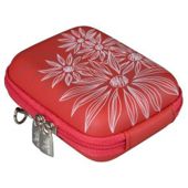 Rivacase Riva 7023 PU Digital Camera Case, Red/Flowers