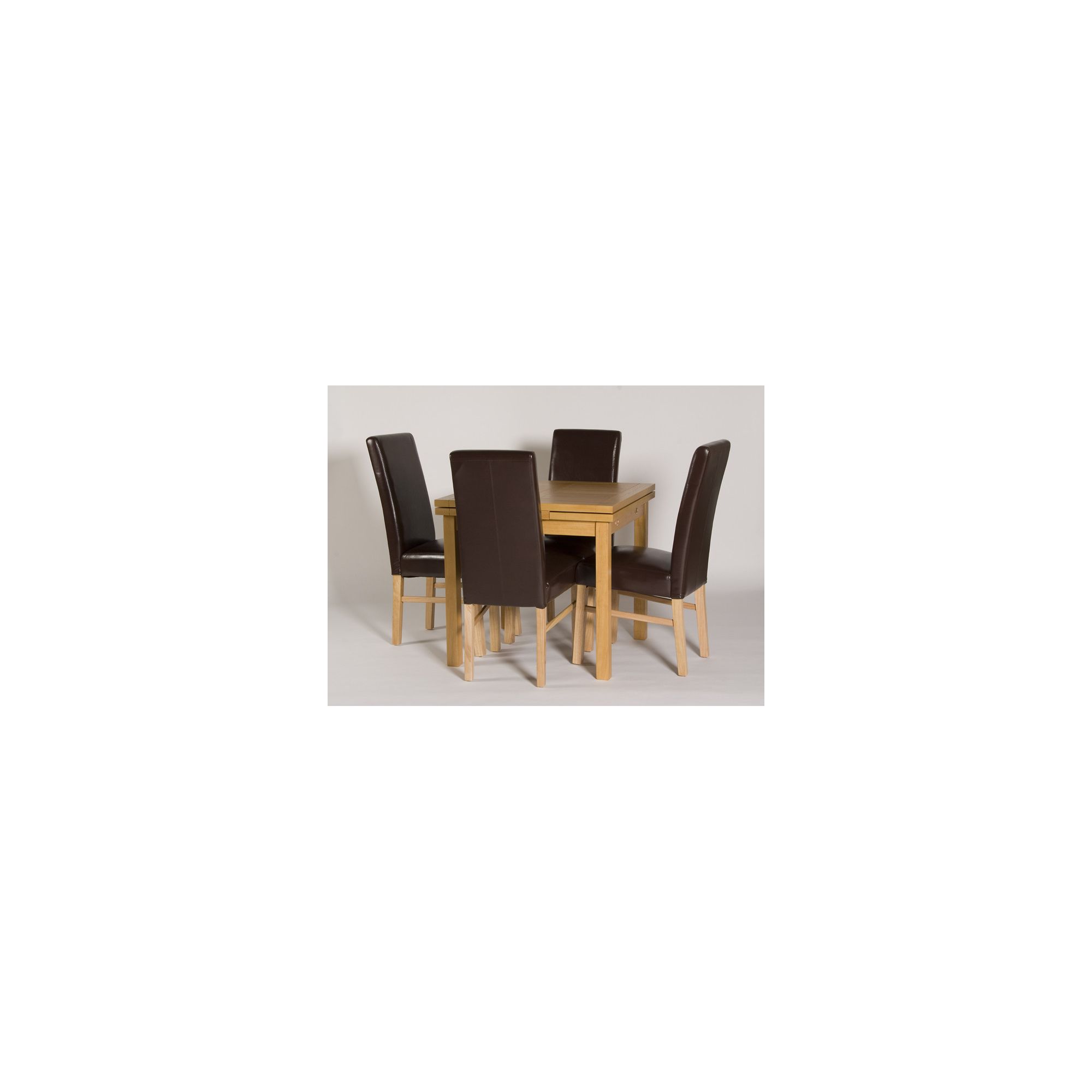 G&P Furniture Somerset 5 Piece Extending Draw-Leaf Dining Set at Tesco Direct