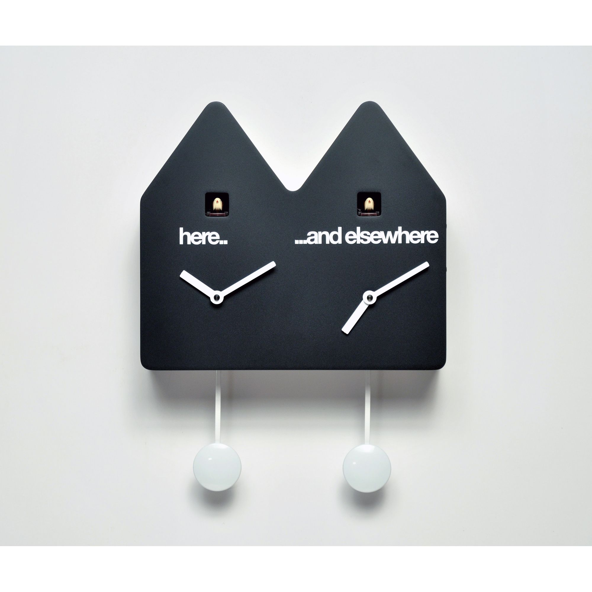 Progetti Double Q Cuckoo Clock - White at Tesco Direct