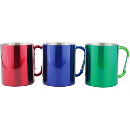Image of Yellowstone 300ml Camping Mug Carabina Handled - 3 Pack