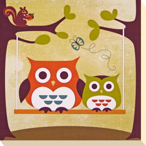 Image of Owl & Friends Canvas Picture 1