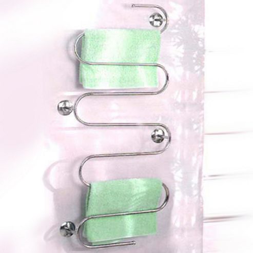 Image of Snakes And Ladders - Wall Mounted Bathroom Towel Rail - Silver