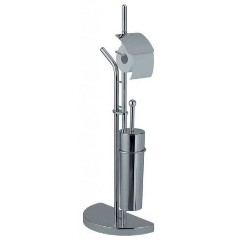 Image of Sanwood Twinax Toilet Brush Set In Chrome