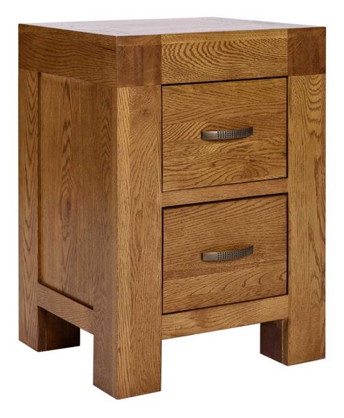 Image of Ametis Santana Rustic Oak Bedside Cabinet