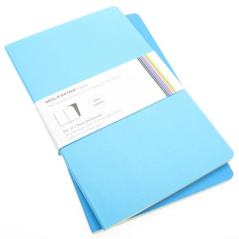 Image of Moleskine Volant Large Plain Notebook Prussian Blue