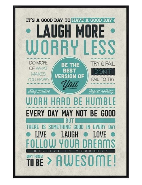 Image of Gloss Black Framed Be Awesome! Poster