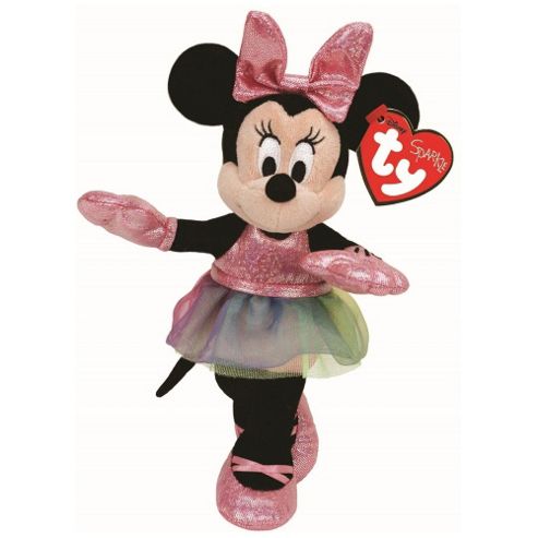Image of Ty Beanie Buddy Minnie Mouse Ballerina Sparkle With Sound