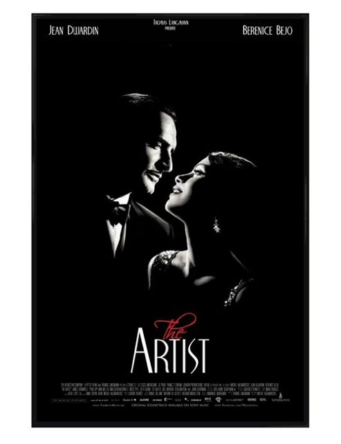 Image of The Artist Gloss Black Framed Silent Movie Classic Poster