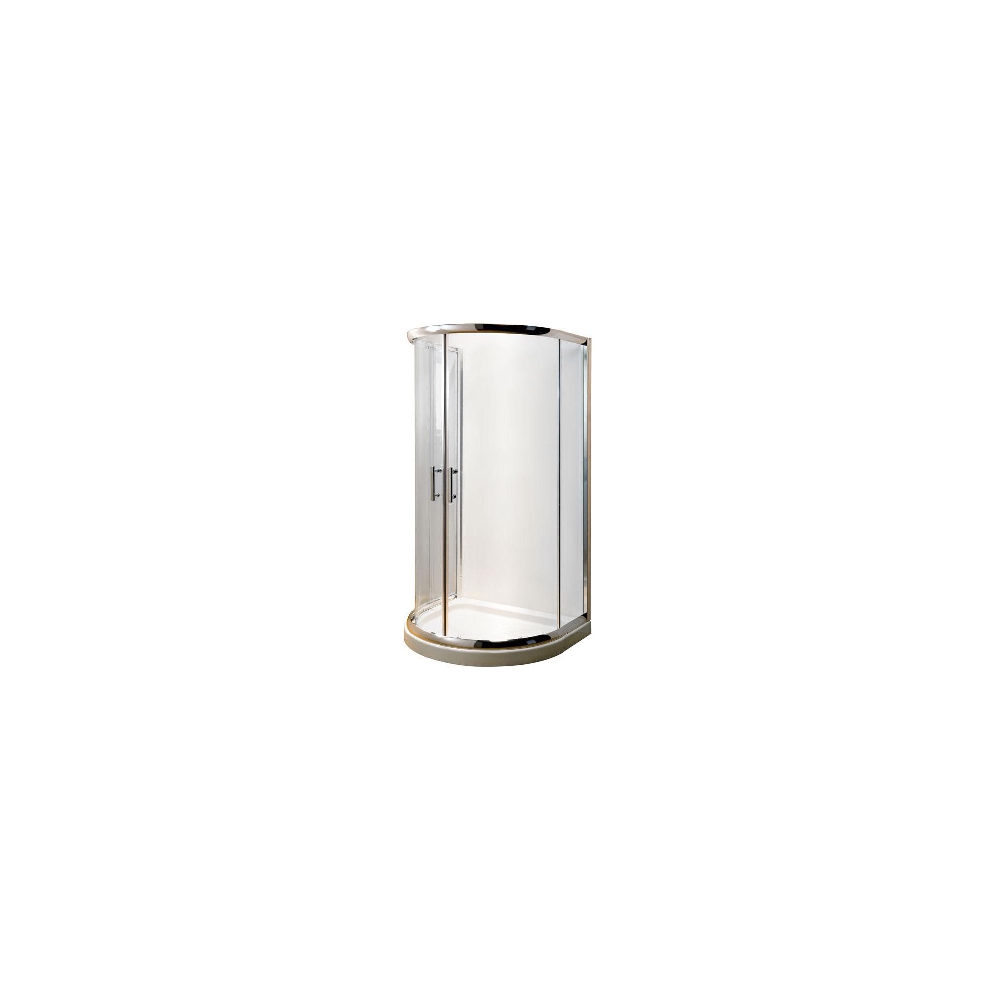 Premier Pacific D-Shaped Shower Enclosure, 1030mm x 900mm, Low Profile Tray, 6mm Glass at Tescos Direct