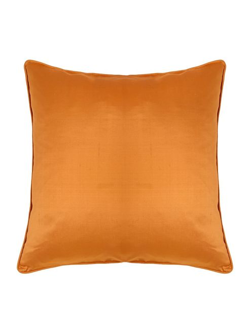 Image of Linea Oversized Silk Cushion, Rust
