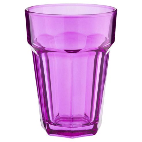 Image of Tesco Single Soda Glass, Fuchsia