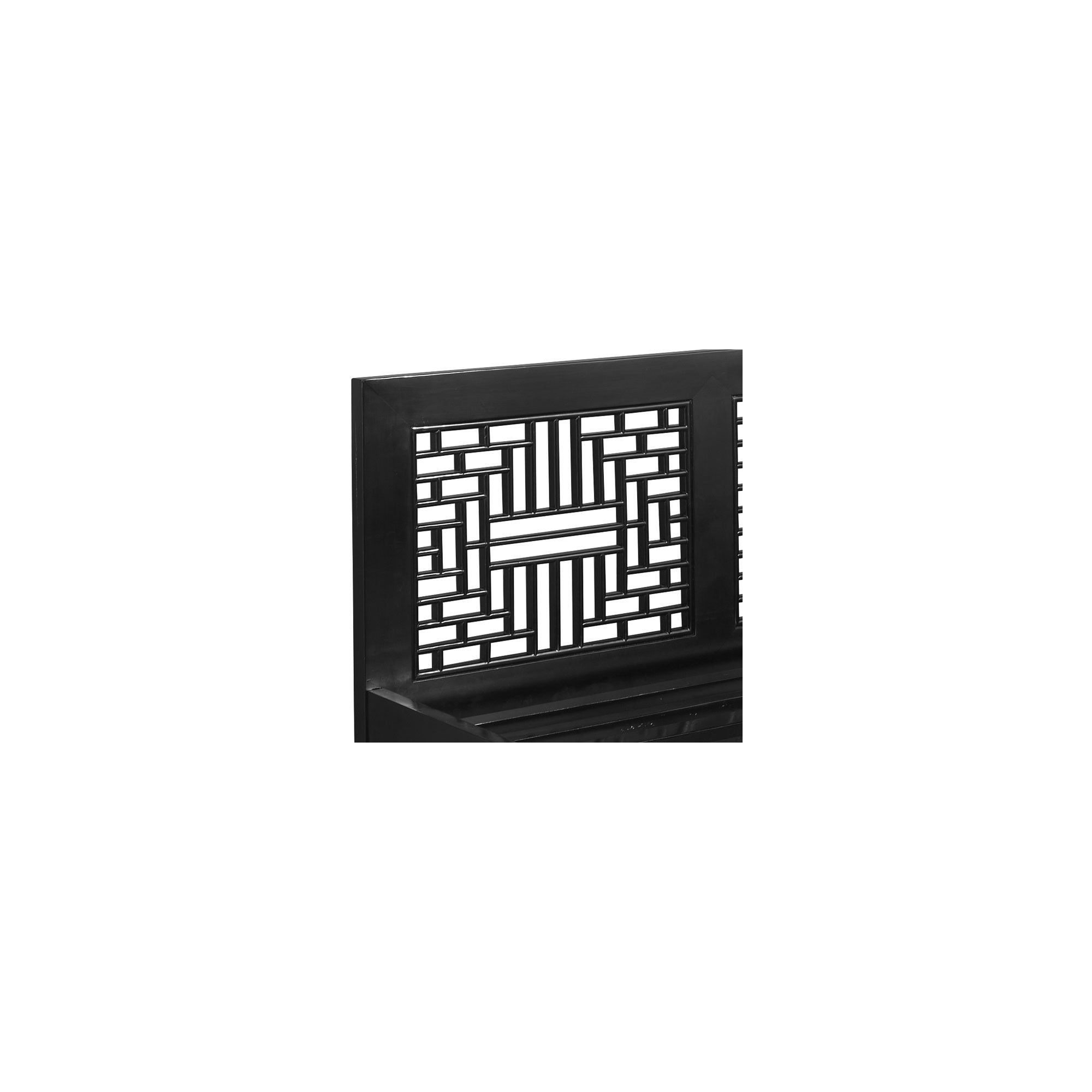 Shimu Chinese Classical Ming Carved Bed - Black Lacquer at Tesco Direct