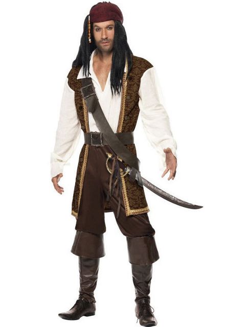 Image of High Seas Pirate - Adult Costume Size: 38-40