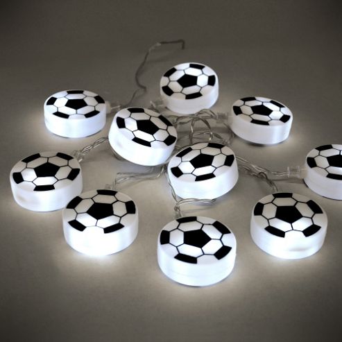 Image of Football 10 Led Battery Operated String Lights White