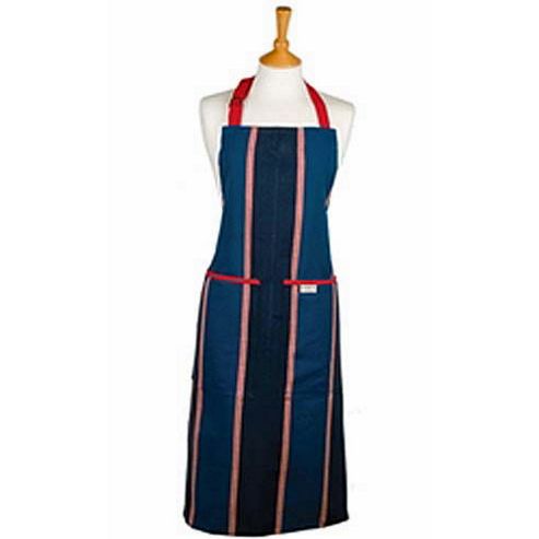 Image of Sterck Zaika Blue & Red Stripe Full Apron, Longer Length