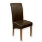 Elements Cubex Living Faux Leather Dining Chair in Brown (Set of 2)