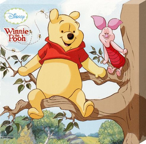 Image of Winnie The Pooh Walt Disney's Pooh & Piglet Up A Tree Canvas Print