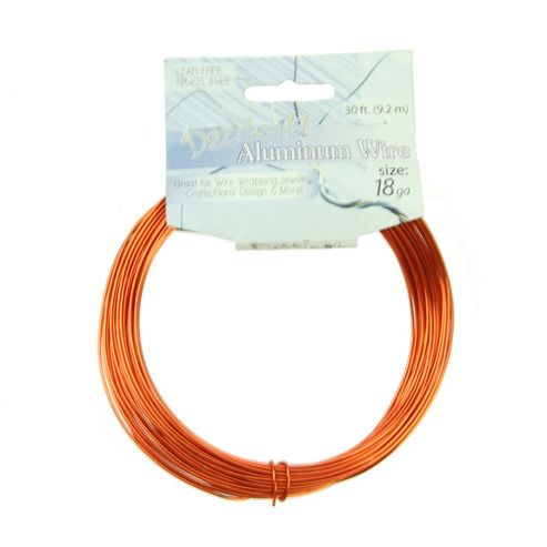 Image of Aluminium Wire 1.2mm Orange