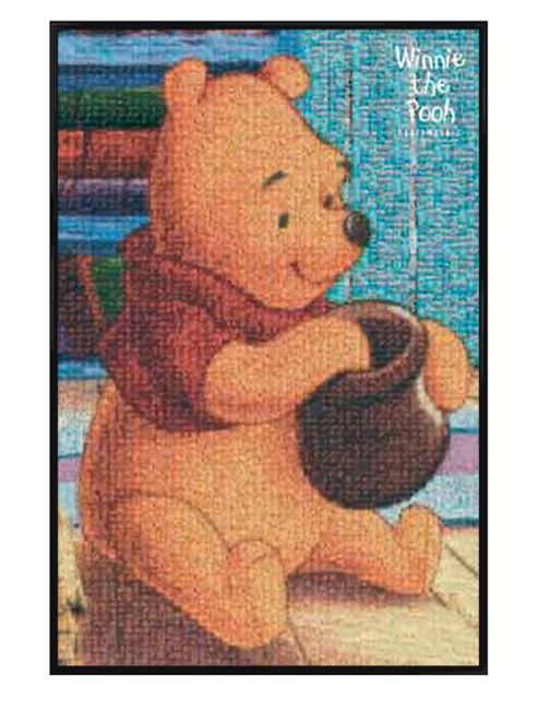 Image of Winnie The Pooh A. A. Milne's Gloss Black Framed Mosaic Poster
