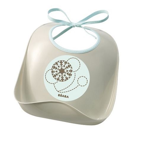 Image of Beaba Training Bib Pastel Blue Swirls