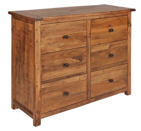 Image of Home Essence Denver 3 Over 3 Drawer Wide Chest
