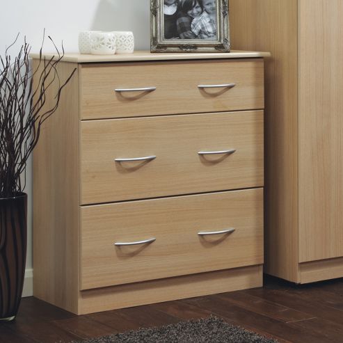 Image of Welcome Furniture Avon 3 Drawer Deep Chest - Walnut