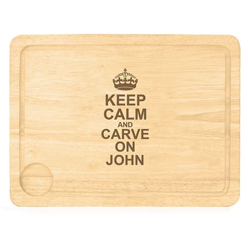 Image of Personalised Keep Calm & Carve On Carving Board