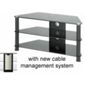 Medium Size Corner TV Stand - All Black