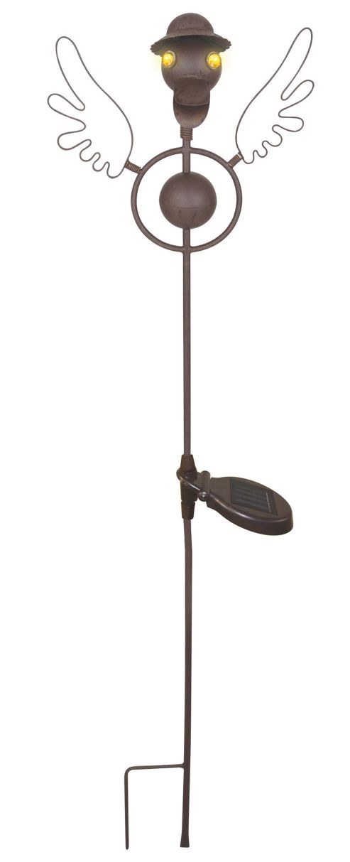 Image of Naeve Leuchten Bird Led Solar Light In Dark Brown