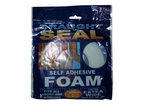 Image of Exitex Saf Extra Wide Self Adh.foam White 5m N