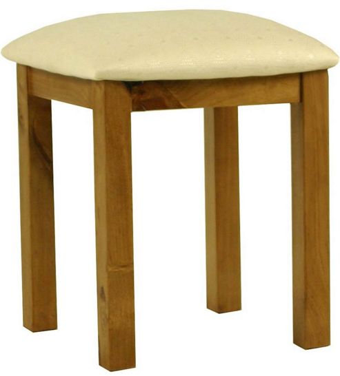 Image of Kelburn Furniture Pine Stool In Antique Wax Lacquer