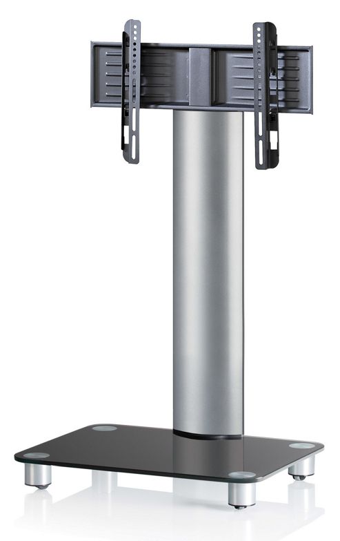 Image of Vcm Bilano Tv Stand - Silver Brushed / Black