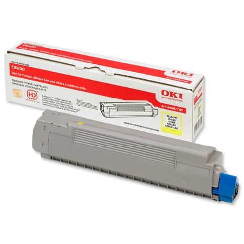 Image of Oki Toner Cartridge For C8600 Colour Printers (yellow)