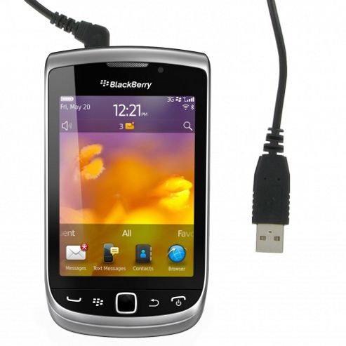 Image of Usb Data Sync And Charge Cable For Blackberry 9810 - Black