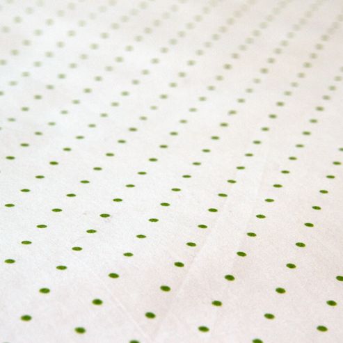 Image of Cot Bed Fitted Sheet - Green Spots