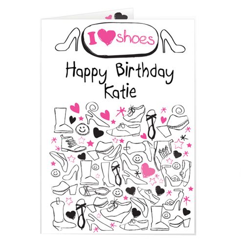 Image of Personalised I Love Shoes Card